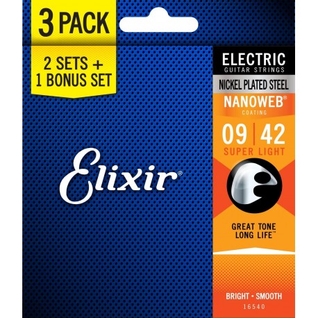 Cuerdas guitarra eléctrica ELIXIR 16540