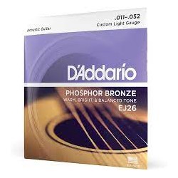 Cuerdas guitarra acústica D'Addario EJ26 