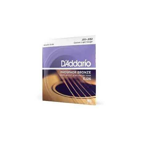 Cuerdas guitarra acústica D'Addario EJ26 