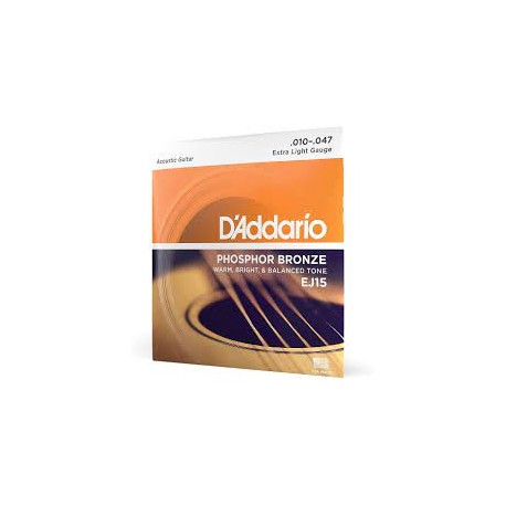 Cuerdas guitarra acústica D'Addario EJ15 